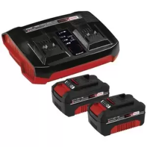 Image of Einhell Power X-Change PXC-Starter-Kit 2x 4,0Ah & Twincharger Kit 4512112 Tool battery and charger 18 V 4.0 Ah Li-ion