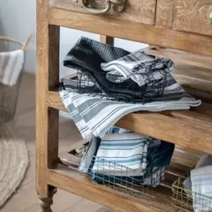 Image of Crossland Grove Organic Tea Towel Blue 500X700Mm, Pack Of 3