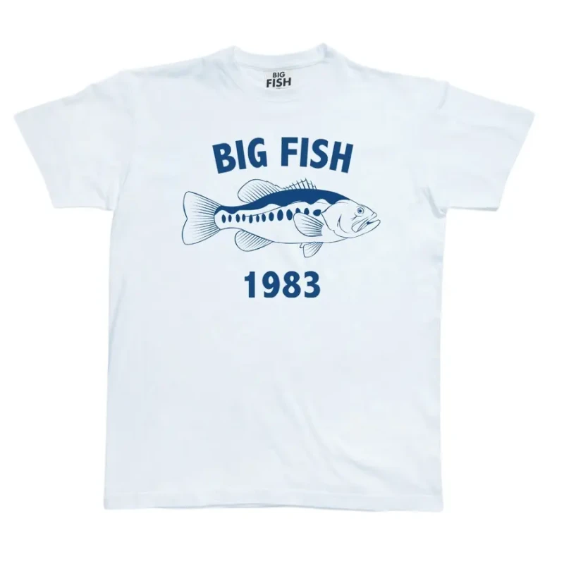 Image of Big Fish Black bass logo t-shirt Big Fish Blanc Male S TEE-PRINT--BLACKBASS-LOGOBIGFISH-WHITE-S