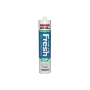 Image of Soudal - Stay Fresh Anti Mould Food Safe Ice White Silicone Bathroom Kitchen - White