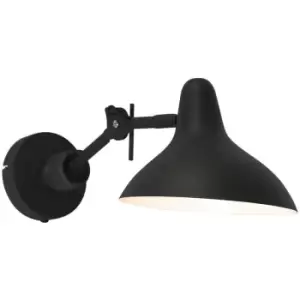 Image of Sienna Box Dome Wall Light Black Matt Rough