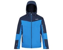 Image of Regatta Blue Fincham Waterproof Insulated Hooded Walking Jacket - S