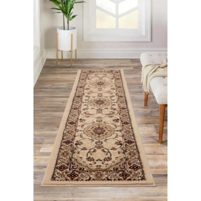 Image of Melrose Classic Traditional Cream Vintage Runner Rug 060/230Cm