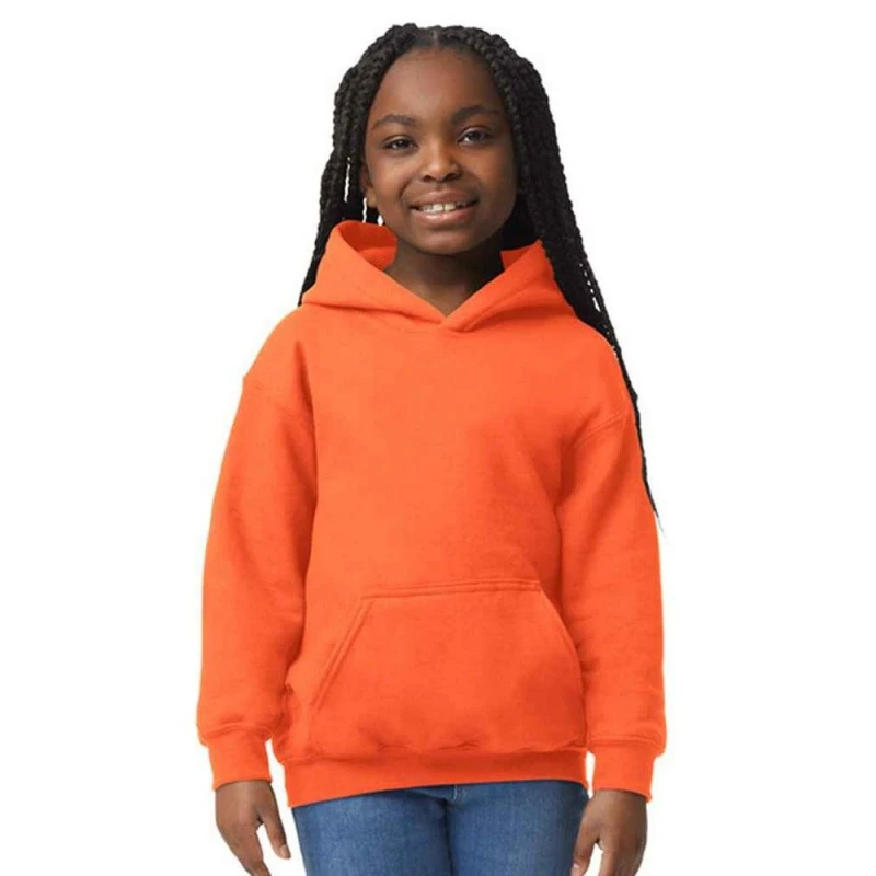 Image of Gildan GD57B boys's Children's sweatshirt in Orange