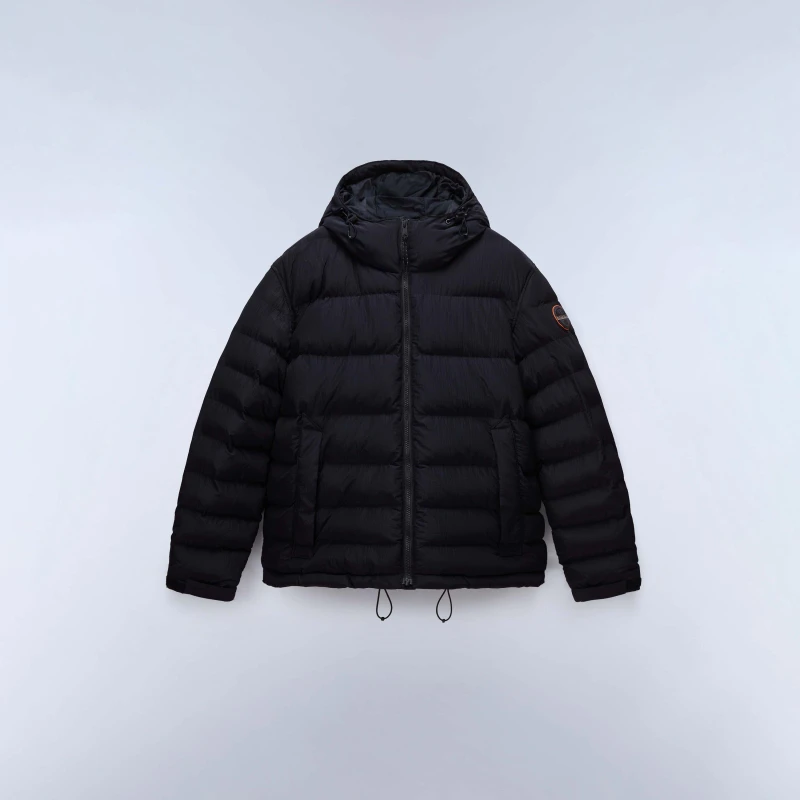 Image of Napapijri Mens Napa A Terez Cropped Insulated Short Puffer Jacket Black Beauty male S