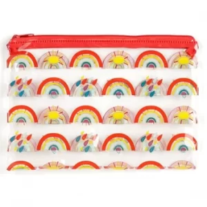 Image of Somewhere Rainbow Design Clear Pencil Case