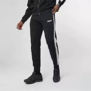 Image of Lonsdale 2 Stripe Mens Joggers - Black