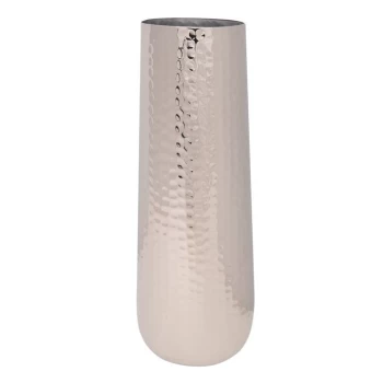 Image of Hotel Collection Beaten Dot Vase - Silver