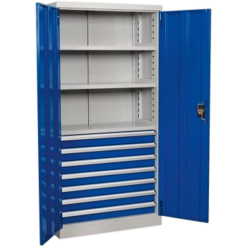 Image of Sealey Premier Industrial Cabinet 7 Drawer Blue / Grey