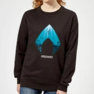 Image of Aquaman Deep Womens Sweatshirt - Black