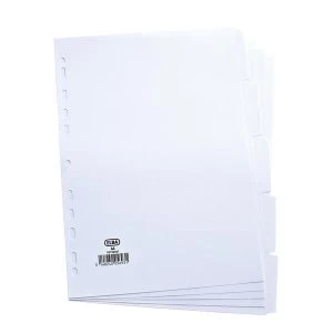 Image of Elba A4 Manilla Subject Dividers Europunched 5 Part White Single