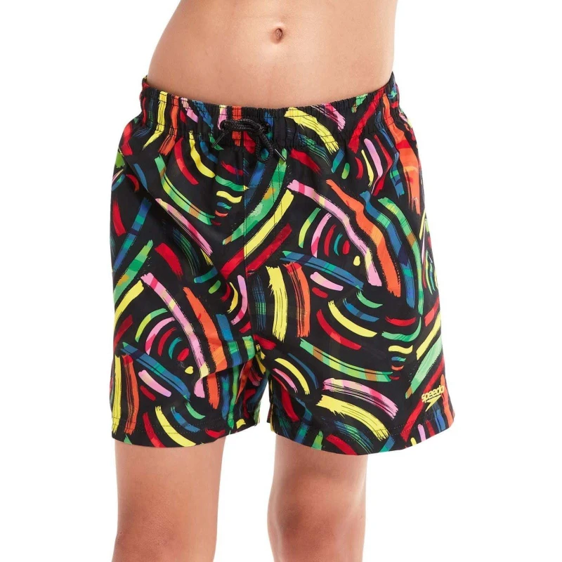 Image of Speedo Digital Print 13" Swim Shorts - Black 9 - 10 Years