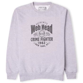 Image of Marvel Web Head Crime Fighter Sweatshirt - Grey - S - Grey