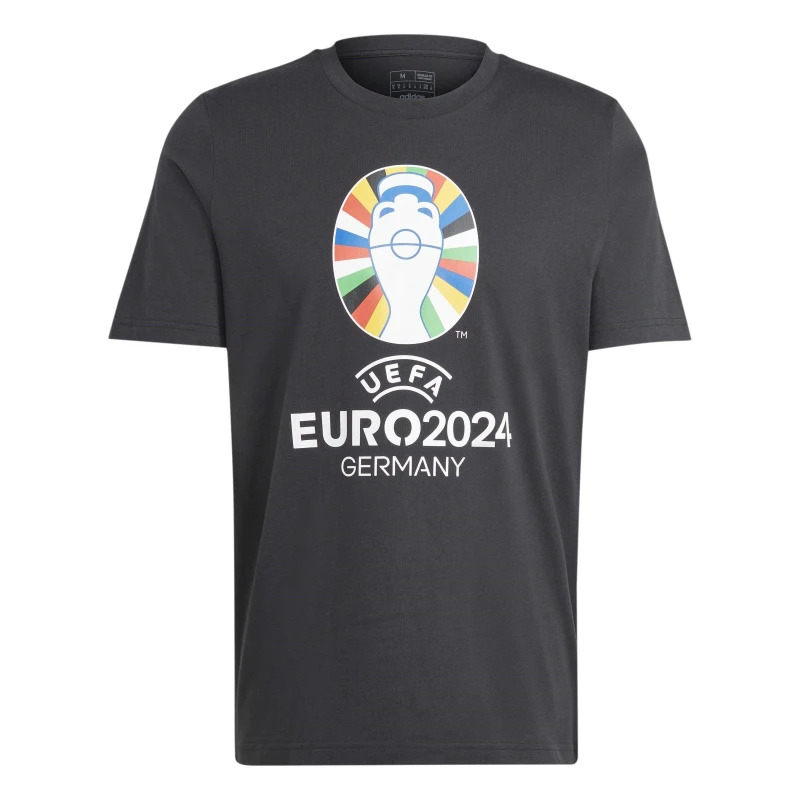 Image of adidas Euro 24 Official Emblem T-Shirt Mens - Black XS