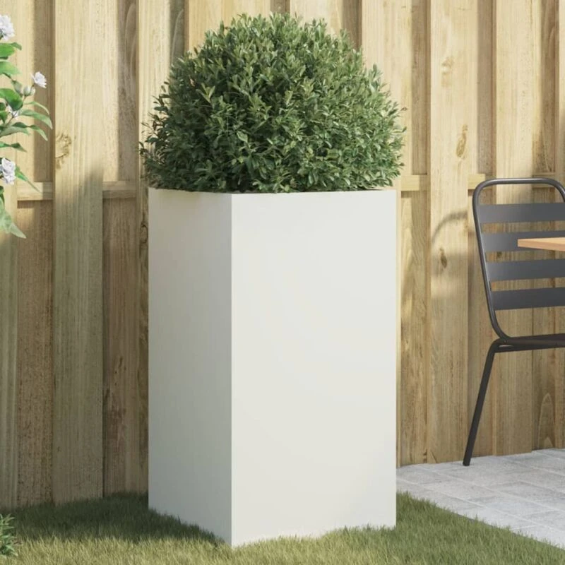 Image of VIDAXL Planter White 42x38x75cm Steel Vidaxl 8721012364363