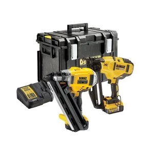 Image of DEWALT DCK264P2 XR Nailer Twin Pack 18V 2 x 5.0Ah Li-ion