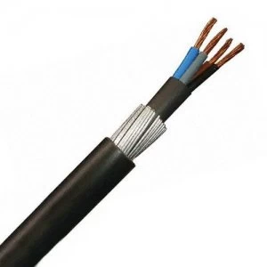 Image of Zexum 6mm 4 Core 53A Brown Black Grey Blue 6944X Steel Wire Armoured SWA Outdoor Mains Power Cable - 1 Meter