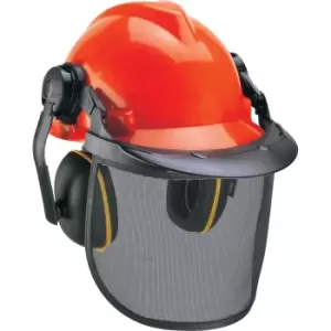 Image of Einhell Chainsaw Helmet and Mesh Face Visor