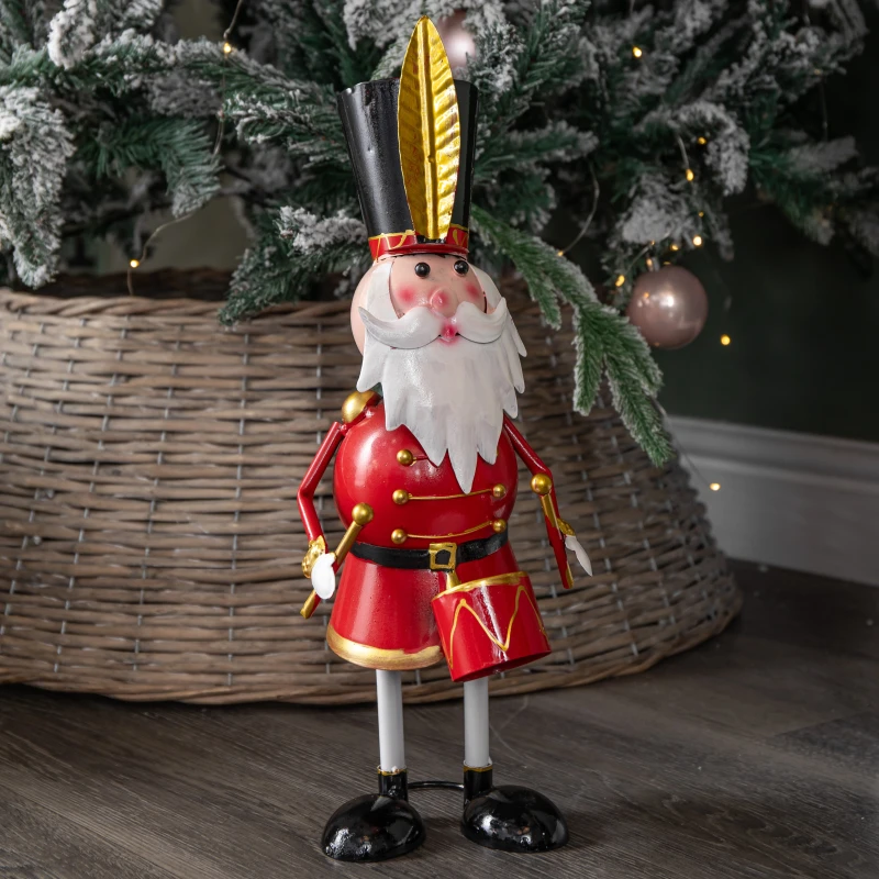 Image of 44cm Hand Painted Metal Christmas Captain Santa Decoration