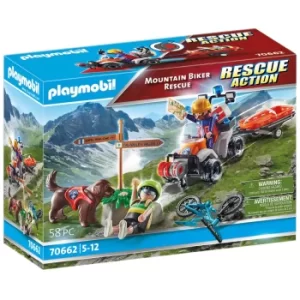Image of Playmobil Mountain Biker Rescue (70662)