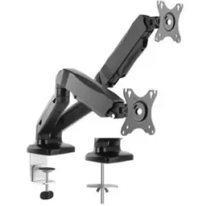 Image of ICY BOX IB-MS304-T 2x Monitor desk mount 25,4cm (10) - 68,6cm (27) Tiltable, Swivelling, Rotatable, Height-adjustable