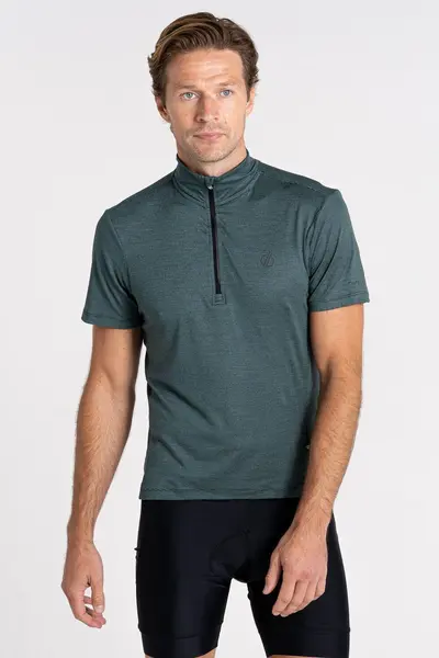 Image of Dare 2b Lightweight 'Pedal It Out' Half-Zip, Short Sleeve Jersey Teal