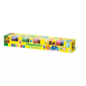 Image of SES CREATIVE Childrens Fingerpaint Set, 6 Colours, 2 Years and Above (00315)