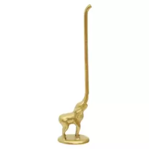 Image of Interiors By Ph Elephant Toilet Roll Holder - Gold