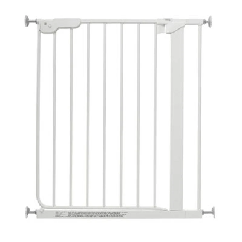 Image of Safetots Super Narrow Baby Gate, 66.5Cm - 74Cm, White, Child Safety Barrier, Pressure Fit Stair Gate