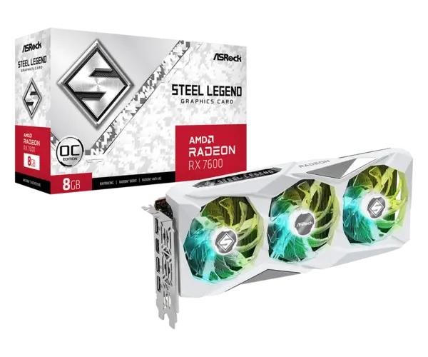 Image of ASRock Radeon RX 7600 XT Steel Legend 16GB GRRD6 Graphics Card