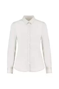 Image of Long Sleeve Tailored Stretch Oxford Shirt