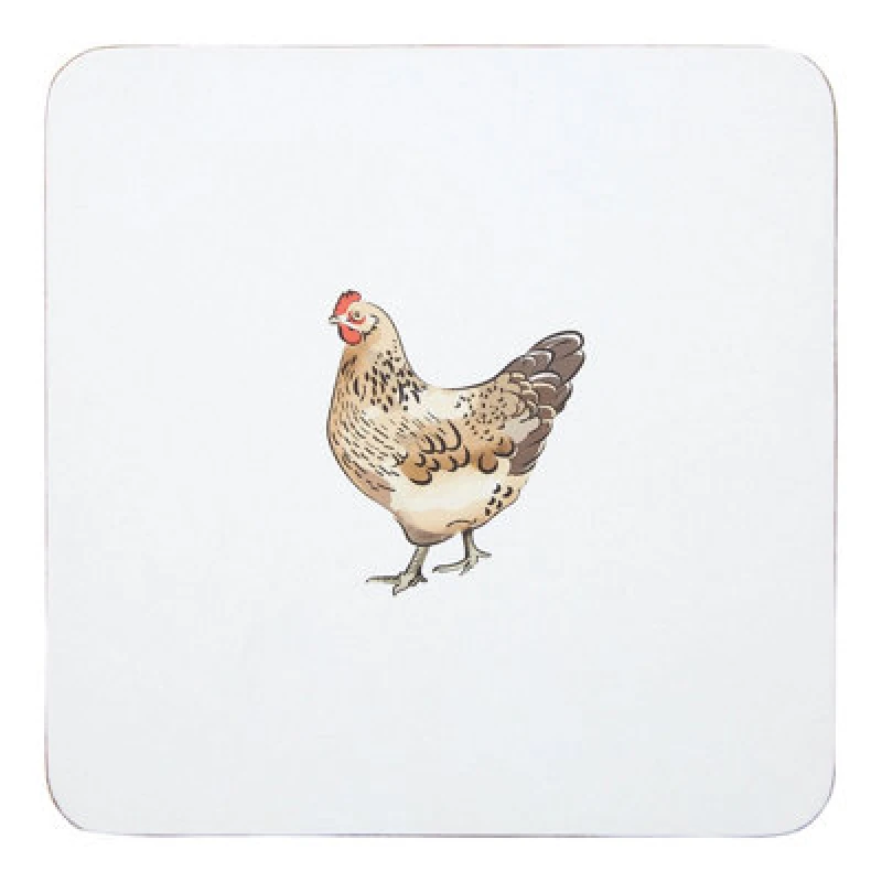 Image of Premier Housewares Set Of Four Mrs Henderson Cork Coasters White