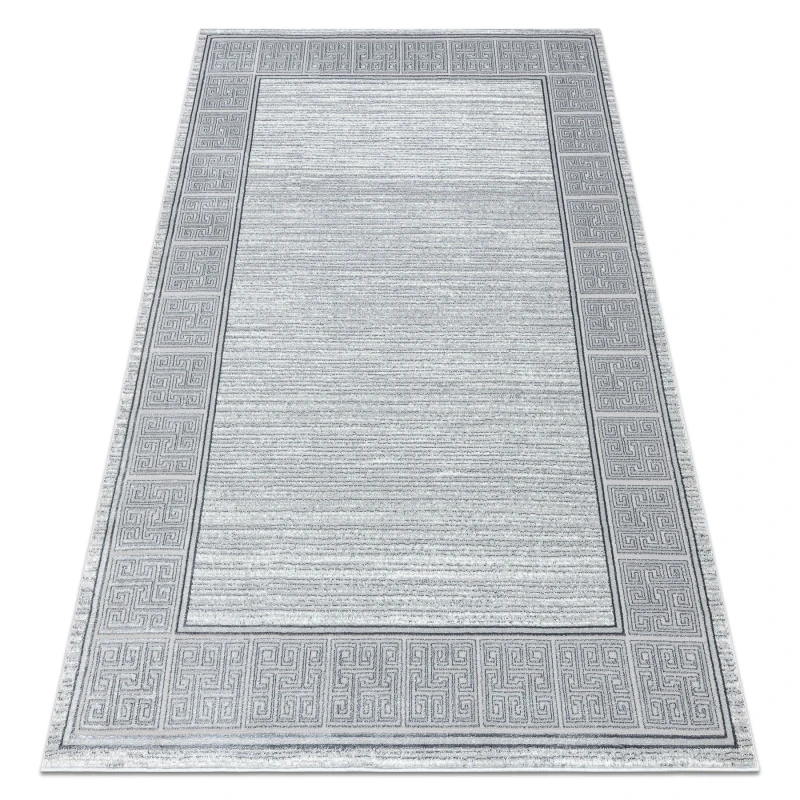 Image of RugsX Carpet Allure 8783 Greek Key, Frame - Structural, Stylish, Glamour Light Grey / Wh 80X150 Cm
