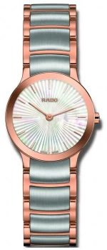 Image of RADO Centrix Two Tone Stainless Steel Pearl Dial Watch