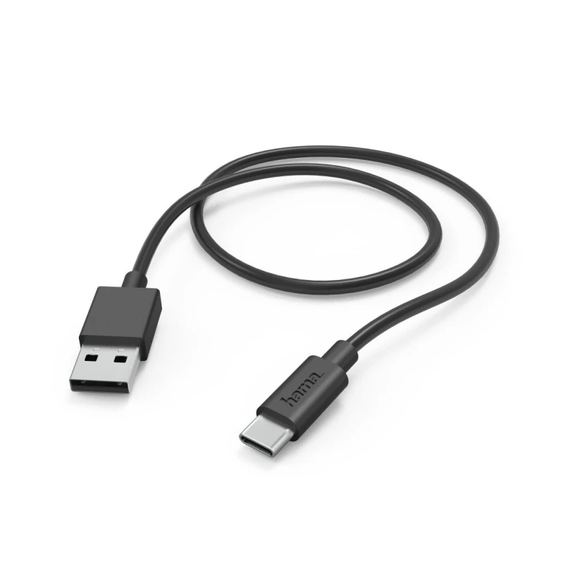 Image of Hama Hama USB charging cable USB 2.0 USB-A plug, USB-C plug 1m Black 00201594 00201594