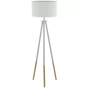 Image of Netlighting Bidford Tripod Floor Lamp Brown, White