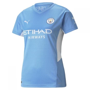 Image of Puma Manchester City Home Shirt 2021 2022 Ladies - Blue
