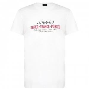 Image of Diesel Superior Logo T Shirt - 100 White