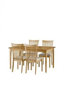 Image of Julian Bowen Ibsen 150 - 190 Cm Extending Dining Table + 4 Chairs