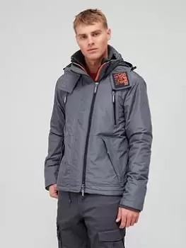 Image of Superdry Mountain Windcheater, Charcoal, Size L, Men