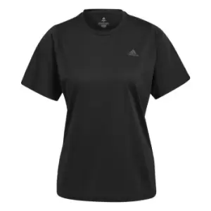 Image of adidas RUN ICONS 3 BAR T-Shirt Womens - Black