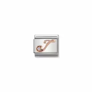 Image of Nomination 430310/10 Composable Classic LETTERS Steel Zircon Jewellery