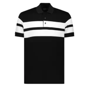 Image of Paul And Shark Paul and Shark Stripe Chest Polo Mens - Black