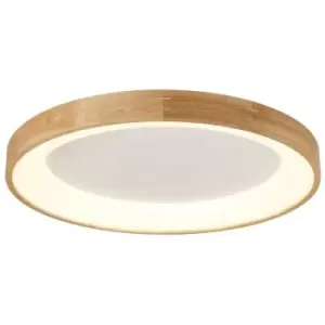 Image of Cristal Mad LED Ceiling Light 56W 4030Lm 3000K 92cm Natural Wood