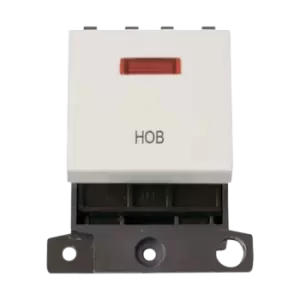 Image of Click Scolmore MiniGrid 20A Double-Pole Ingot & Neon Hob Switch White - MD023PW-HB