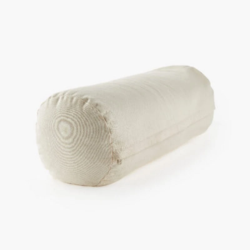 Image of Myga Cream Buckwheat Support Yoga Bolster Pillow For Comfortable Practice