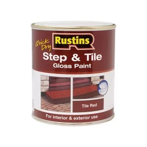 Image of Rustins Quick Dry Step & Tile Paint Gloss Black 500ml