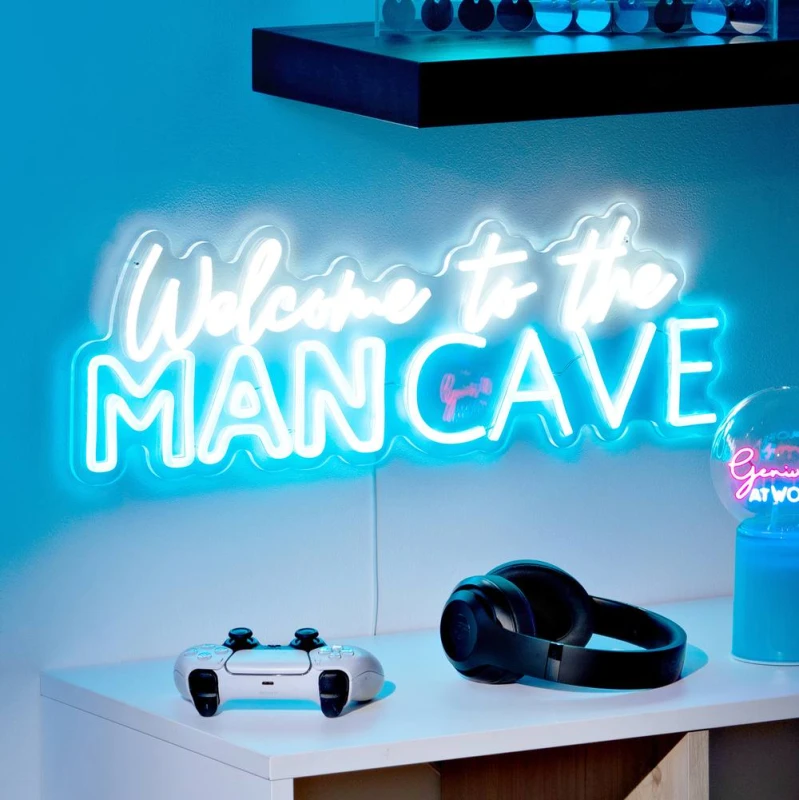 Image of Signography Neon Collection Wall Sign with USB - Welcome to the Man Cave Multicolor Unisex