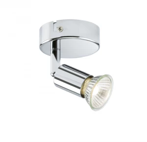 Image of KnightsBridge Ceiling Light GU10 50 Watt Single Spotlight Chrome LED Compatible