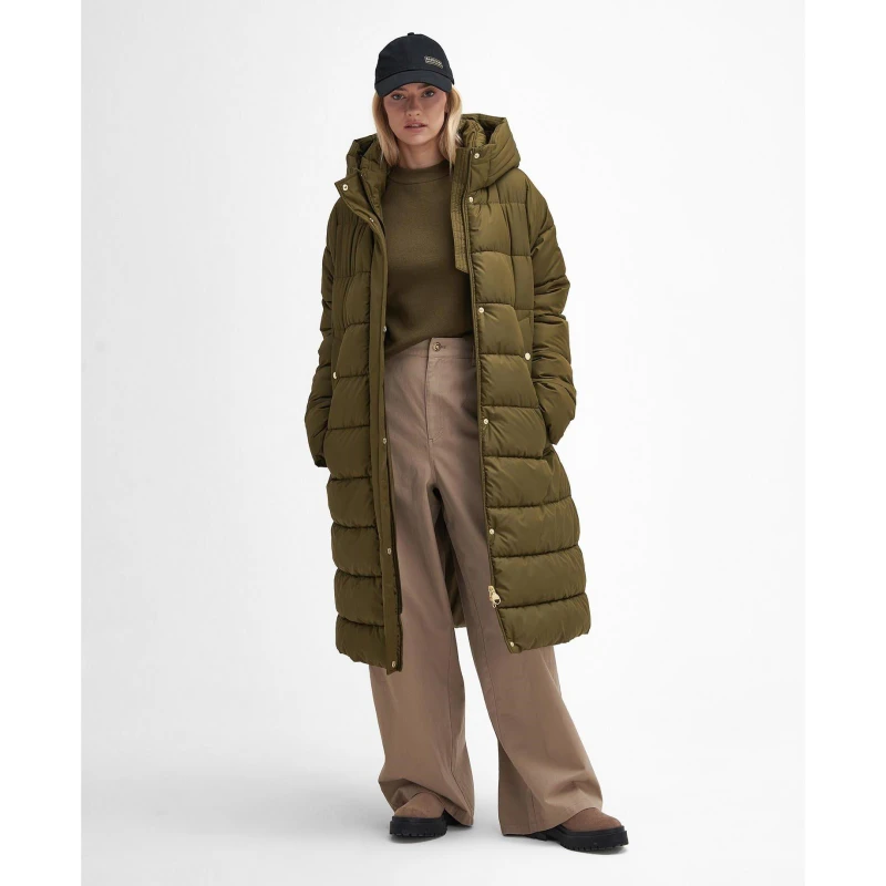 Image of Barbour International Barron Longline Puffer Jacket - Green Green 16